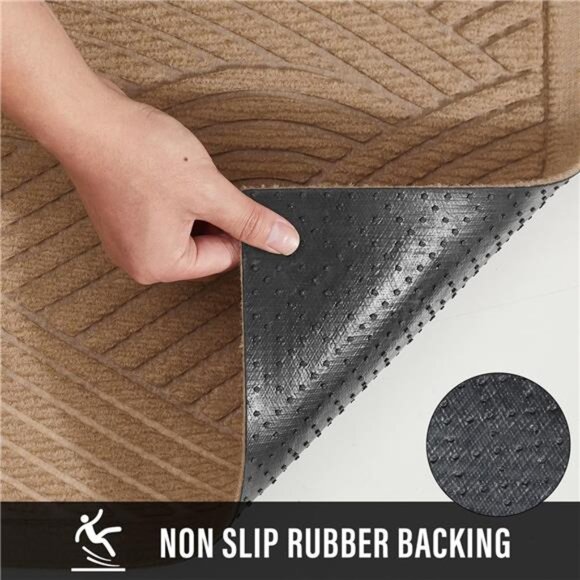 Sturdy Front Door Mat, Absorbent Muddy Dirt Resist Welcome Door Mats Outdoor - Picture 3 of 7